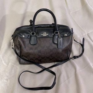 Coach Satchel, Black and Brown